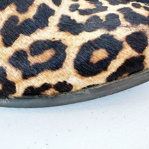 Franco Sarto Leopard Print Calf Hair Booties 8 - Picture 3 of 9